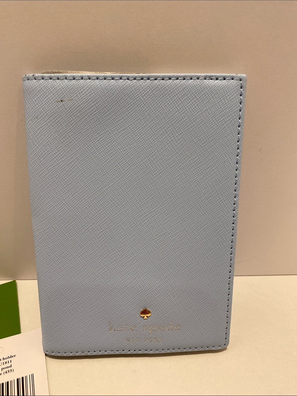 kate spade light blue passport cover. NWT. Flaw on front - Picture 4 of 6